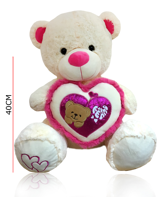 Distribuidor mayorista online I Alco Distribuciones. Oso Peluche corazón  Love 40 cm.