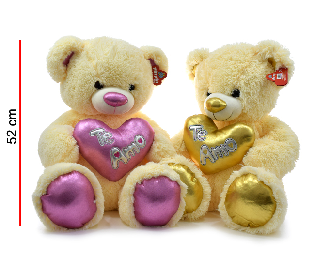 Oso Peluche Sentado Con Corazón Tramado Phi Phi Toys 5726